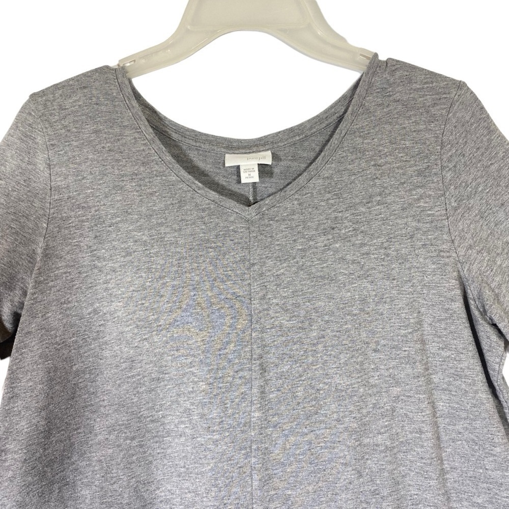 Pure Jill size M Petite Grey pima cotton long sleeve tunic top/mini dress